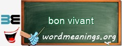 WordMeaning blackboard for bon vivant